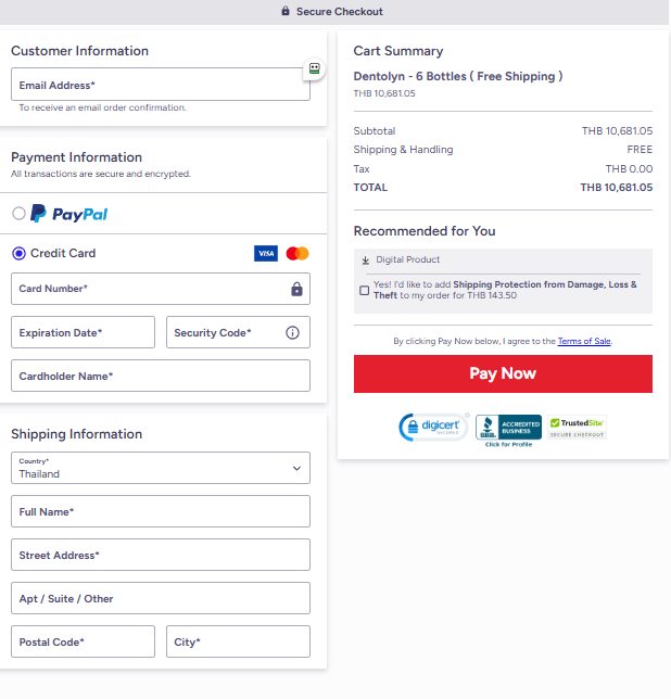 Dentolyn secure checkout image